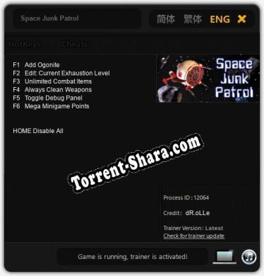 Space Junk Patrol: Читы, Трейнер +6 [dR.oLLe]