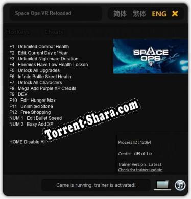Space Ops VR Reloaded: ТРЕЙНЕР И ЧИТЫ (V1.0.93)