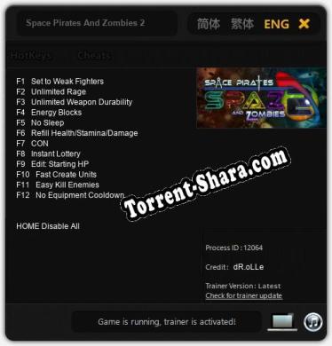 Space Pirates And Zombies 2: Читы, Трейнер +12 [dR.oLLe]