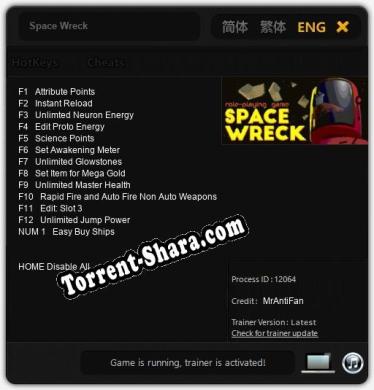 Space Wreck: Читы, Трейнер +13 [MrAntiFan]