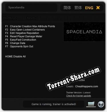 Трейнер для Spacelandia [v1.0.7]