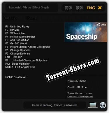 Трейнер для Spaceship Visual Effect Graph Demo [v1.0.2]