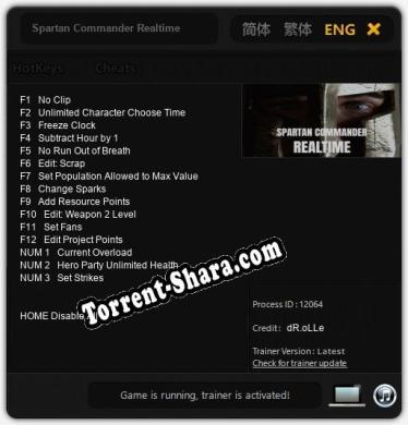 Spartan Commander Realtime: ТРЕЙНЕР И ЧИТЫ (V1.0.68)