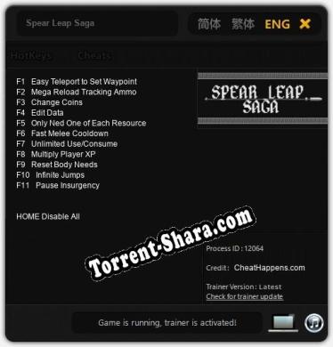 Spear Leap Saga: Читы, Трейнер +11 [CheatHappens.com]