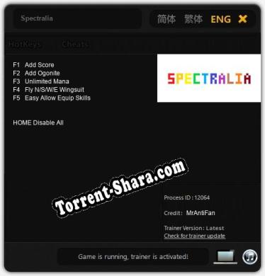 Spectralia: Трейнер +5 [v1.3]