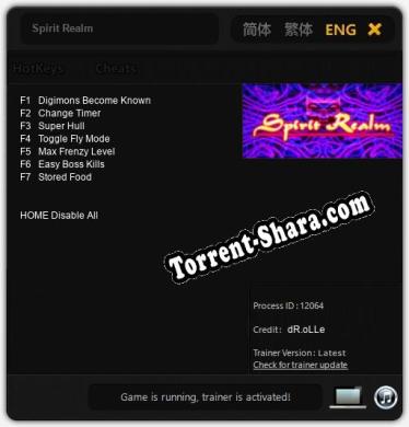 Spirit Realm: ТРЕЙНЕР И ЧИТЫ (V1.0.23)