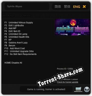 Spirits Abyss: ТРЕЙНЕР И ЧИТЫ (V1.0.82)