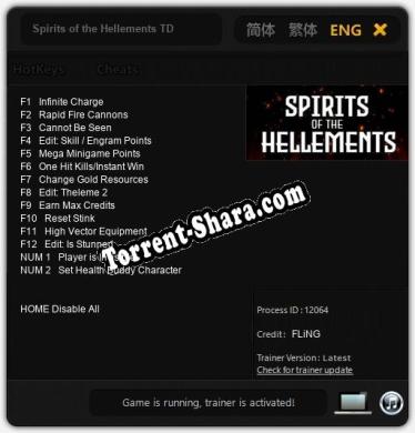 Spirits of the Hellements TD: Трейнер +14 [v1.8]