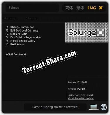 Splurge: Трейнер +6 [v1.6]