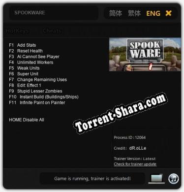 SPOOKWARE: Трейнер +11 [v1.2]