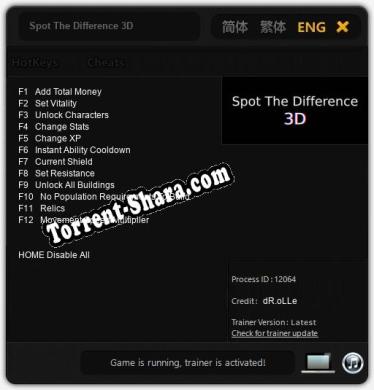 Spot The Difference 3D: Читы, Трейнер +12 [dR.oLLe]