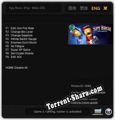 Spy Bros. (Pipi  Bibis DX): Читы, Трейнер +9 [CheatHappens.com]