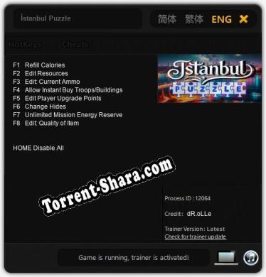 İstanbul Puzzle: Трейнер +8 [v1.3]