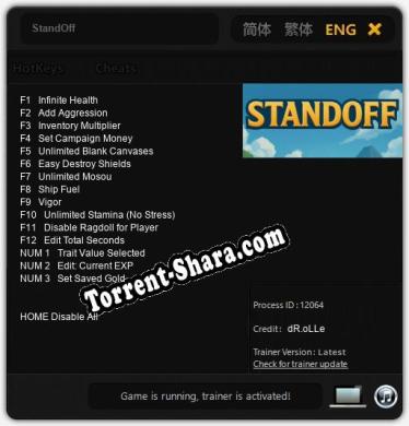 StandOff: Трейнер +15 [v1.1]