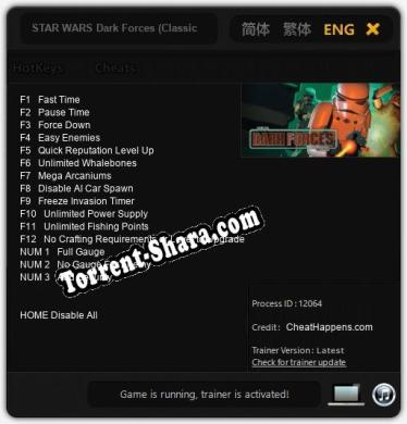 Трейнер для STAR WARS Dark Forces (Classic, 1995) [v1.0.6]