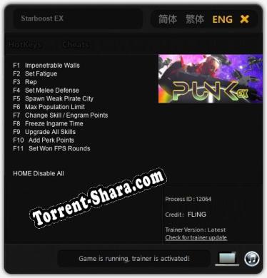 Starboost EX: Трейнер +11 [v1.3]