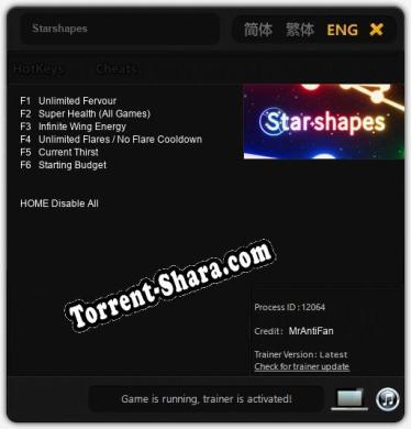 Starshapes: Читы, Трейнер +6 [MrAntiFan]