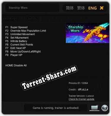Starship Wars: Читы, Трейнер +9 [dR.oLLe]