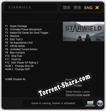 S.T.A.R.W.I.E.L.D.: Читы, Трейнер +14 [FLiNG]