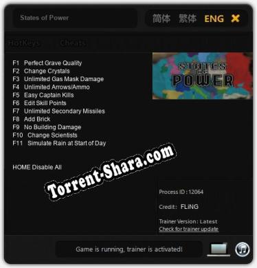 States of Power: Читы, Трейнер +11 [FLiNG]