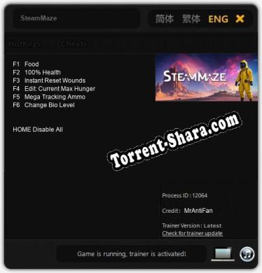 SteamMaze: Читы, Трейнер +6 [MrAntiFan]