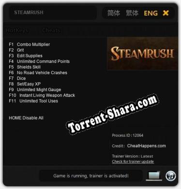 STEAMRUSH: Трейнер +11 [v1.8]