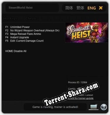 Трейнер для SteamWorld Heist [v1.0.7]