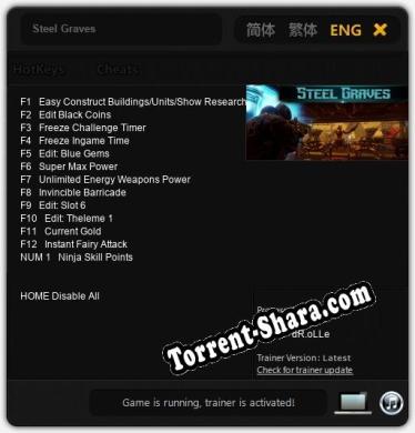 Steel Graves: Трейнер +13 [v1.3]