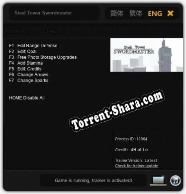 Steel Tower Swordmaster: Трейнер +7 [v1.1]