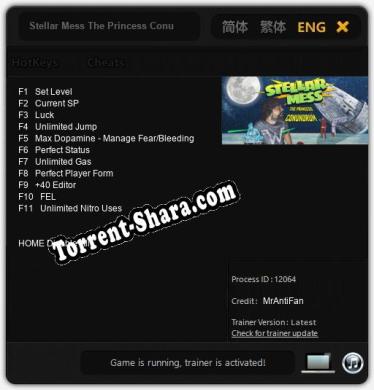 Трейнер для Stellar Mess The Princess Conundrum (Chapter 1) [v1.0.5]