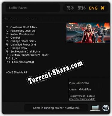 Трейнер для Stellar Raven [v1.0.1]