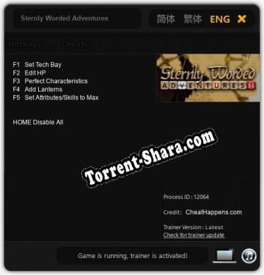 Трейнер для Sternly Worded Adventures [v1.0.1]