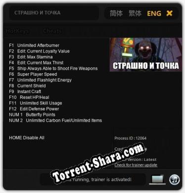 СТРАШНО И ТОЧКА: Читы, Трейнер +14 [dR.oLLe]