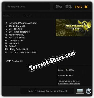 Stratagem Lost: ТРЕЙНЕР И ЧИТЫ (V1.0.41)