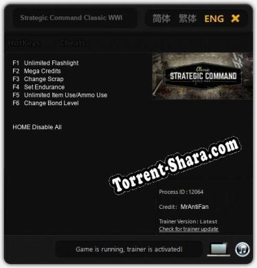Strategic Command Classic WWI: Трейнер +6 [v1.4]