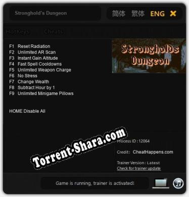 Stronghold’s Dungeon: Читы, Трейнер +9 [CheatHappens.com]