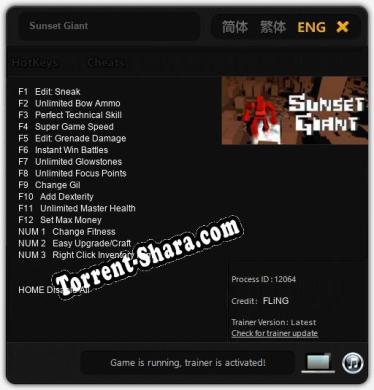 Sunset Giant: Трейнер +15 [v1.1]