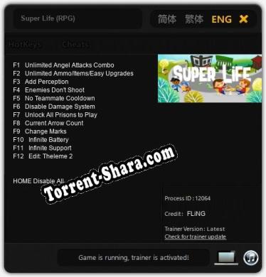 Super Life (RPG): ТРЕЙНЕР И ЧИТЫ (V1.0.37)