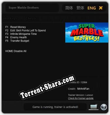 Super Marble Brothers: Трейнер +5 [v1.4]