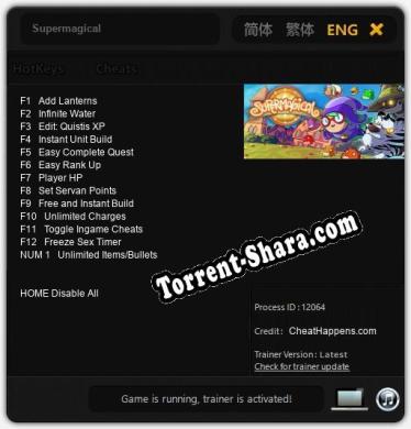Трейнер для Supermagical [v1.0.7]