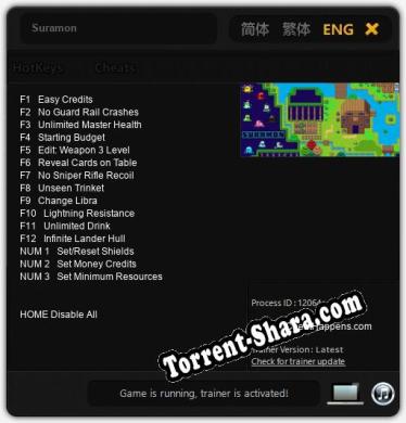 Suramon: Читы, Трейнер +15 [CheatHappens.com]
