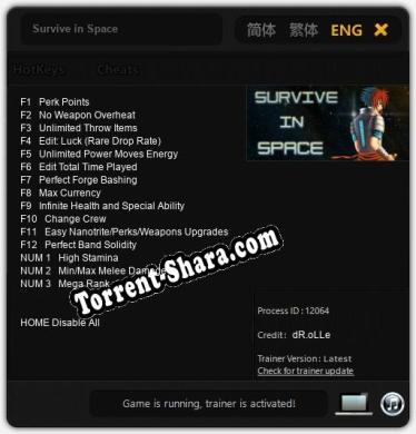 Survive in Space: Читы, Трейнер +15 [dR.oLLe]