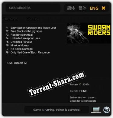 SWARMRIDERS: ТРЕЙНЕР И ЧИТЫ (V1.0.47)