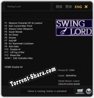 Swing Lord: Трейнер +13 [v1.5]