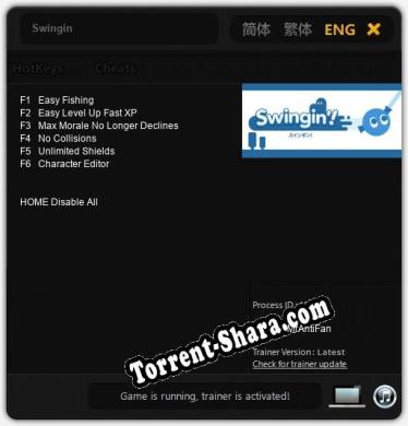 Трейнер для Swingin [v1.0.9]