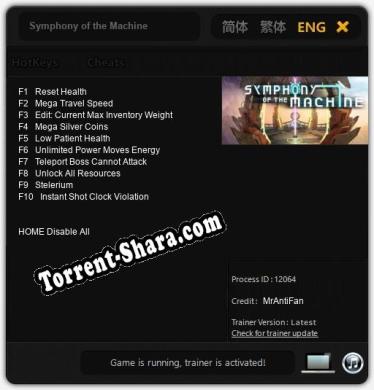 Symphony of the Machine: Читы, Трейнер +10 [MrAntiFan]