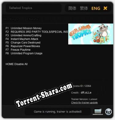 Трейнер для Tailwind Tropics [v1.0.1]