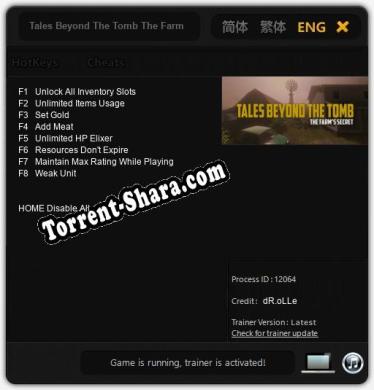 Tales Beyond The Tomb The Farms Secret: Читы, Трейнер +8 [dR.oLLe]