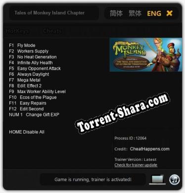 Tales of Monkey Island Chapter 4 The Trial and Execution of Guybrush Threepwood: Трейнер +13 [v1.9]