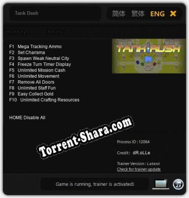 Трейнер для Tank Dash [v1.0.5]